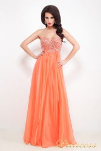 Вечернее платье 12022. Цвет оранжевый. Вид 2
