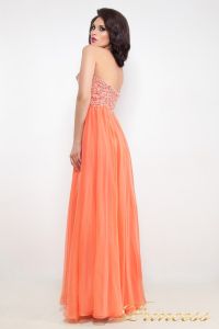 Вечернее платье 12022. Цвет оранжевый. Вид 3
