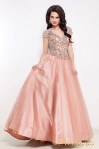 Вечернее платье 12040. Цвет розовый. Вид 2