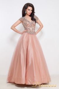 Вечернее платье 12040. Цвет розовый. Вид 1