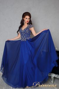Вечернее платье 12060. Цвет синий. Вид 2