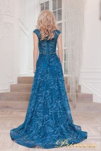 Вечернее платье 13176 teal. Цвет синий. Вид 2