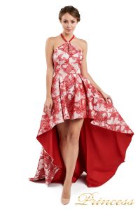 Вечернее платье 13611 red. Цвет цветочное. Вид 1