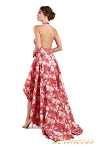 Вечернее платье 13611 red. Цвет цветочное. Вид 3