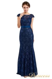 Вечернее платье 13710 blue. Цвет синий. Вид 2