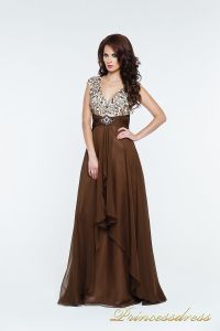 Вечернее платье 140718. Цвет коричневый. Вид 2