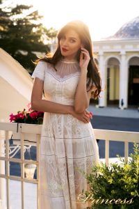 Коктейльное платье NF-17173MD-white. Цвет белый. Вид 2