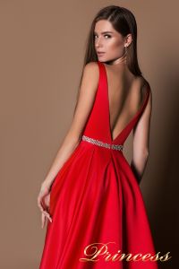 Вечернее платье 18111 . Цвет красный. Вид 3