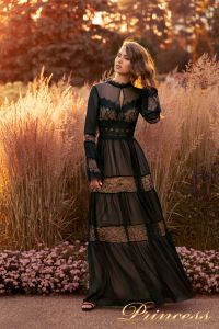 Вечернее платье NF-19033-Black. Цвет чёрный. Вид 1