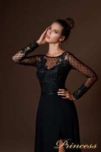 Вечернее платье 9059. Цвет чёрный. Вид 3