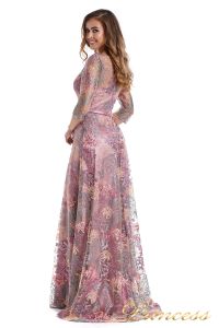 Вечернее платье 216028 dark pink. Цвет цветочное. Вид 6