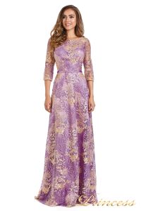 Вечернее платье 216028 violet. Цвет цветочное. Вид 1