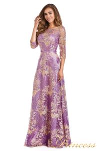 Вечернее платье 216028 violet. Цвет цветочное. Вид 2