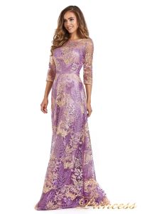 Вечернее платье 216028 violet. Цвет цветочное. Вид 3
