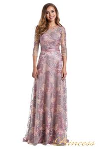Вечернее платье 216028 dark pink. Цвет цветочное. Вид 2