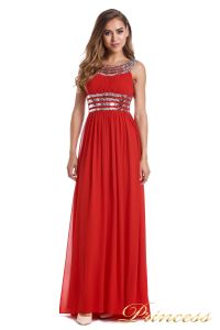 Вечернее платье 300718- coral. Цвет красный. Вид 2