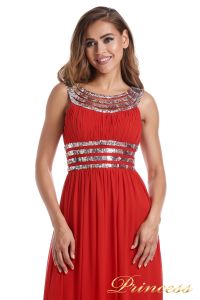 Вечернее платье 300718- coral. Цвет красный. Вид 3