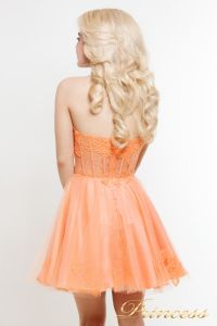 Коктейльное платье 6013. Цвет оранжевый. Вид 2