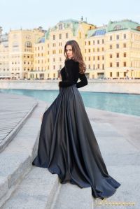 Вечернее платье NF-19058-black. Цвет чёрный. Вид 3