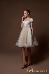 Вечернее платье 9065. Цвет белый. Вид 2