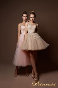 Вечернее платье 9069. Цвет розовый. Вид 1
