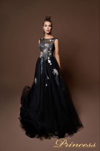 Вечернее платье 9071. Цвет чёрный. Вид 1