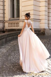 Вечернее платье 15108. Цвет розовый. Вид 2
