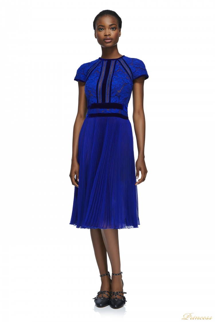 Коктейльное платье AYV17705M ROYAL синего цвета