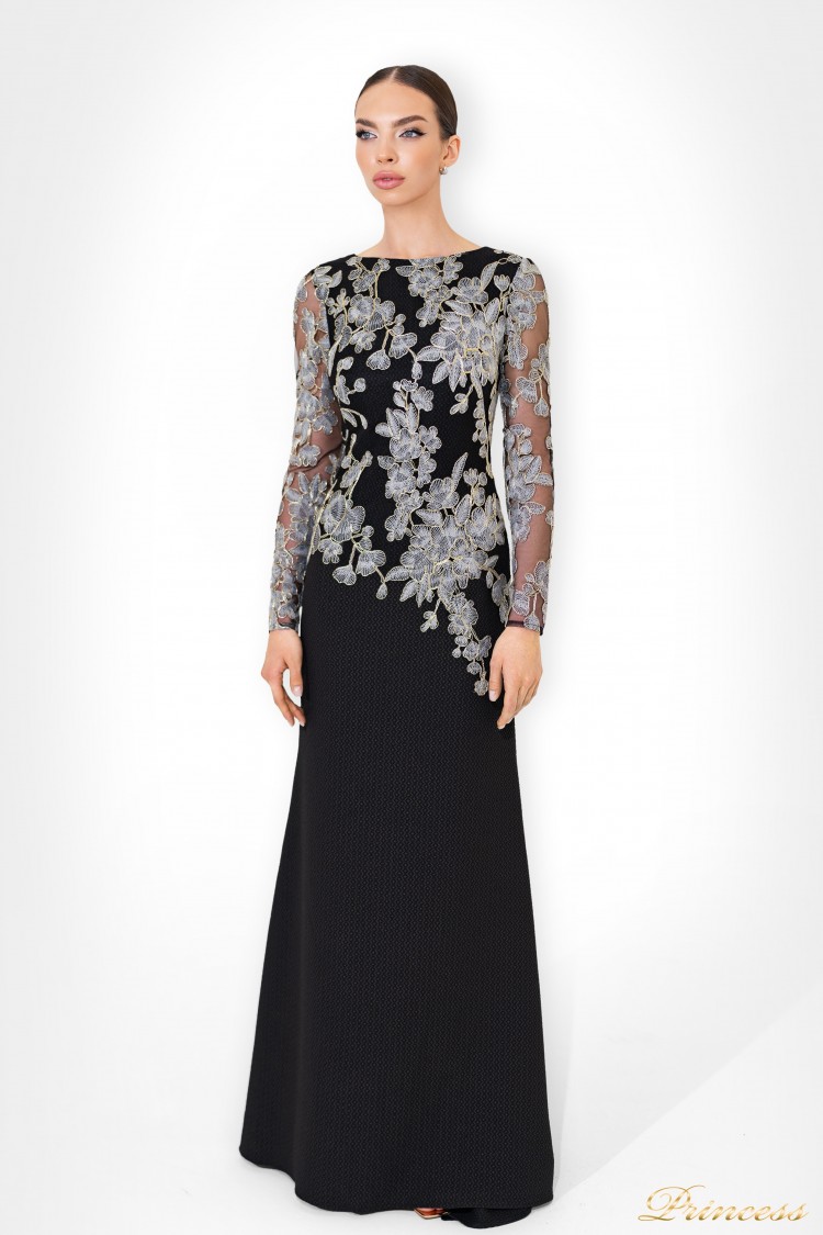 Американское Вечернее платье 19035-W чёрного цвета