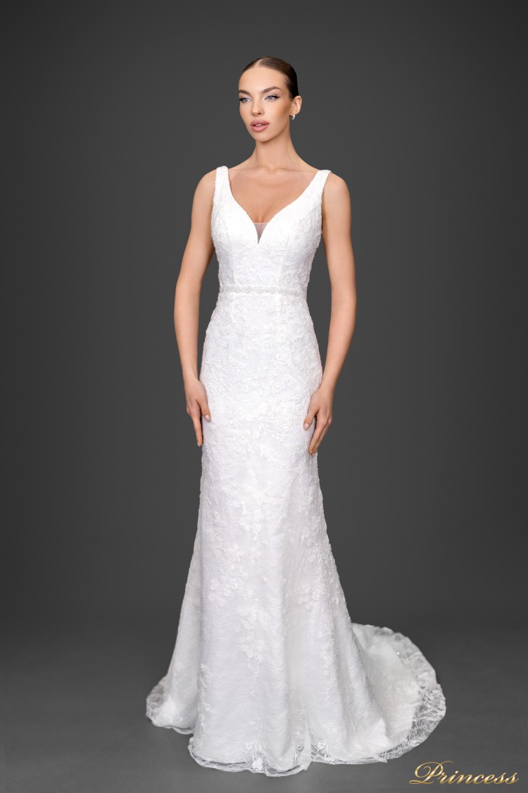 Американское Свадебное платье CJY-192 айвоого цвета