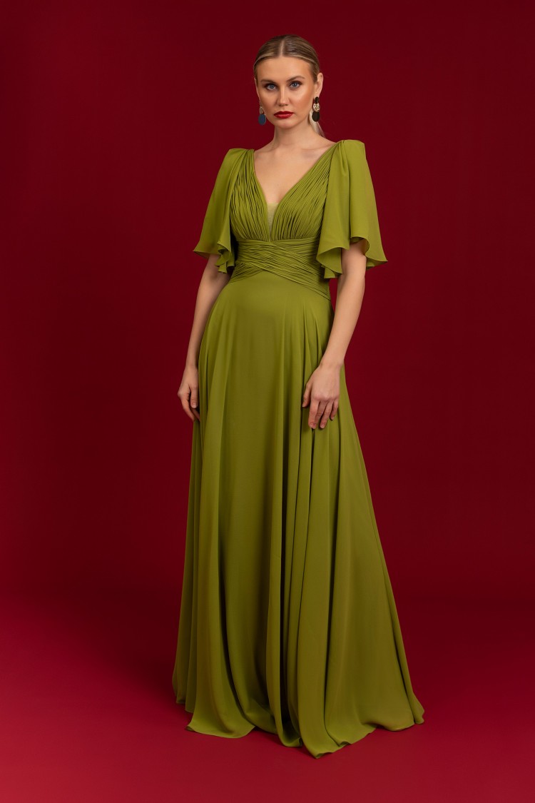 Вечернее платье LR-CC204 зеленого цвета